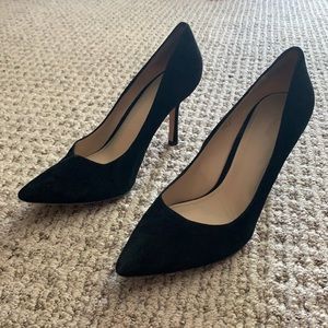 Black Suede Pumps - Joan and David